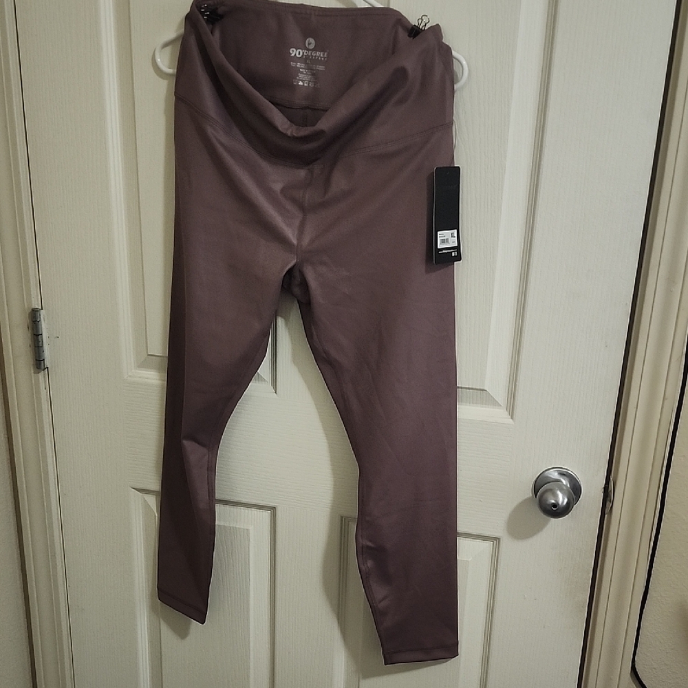 90 Degree By Reflex Mocha Activewear Leggings